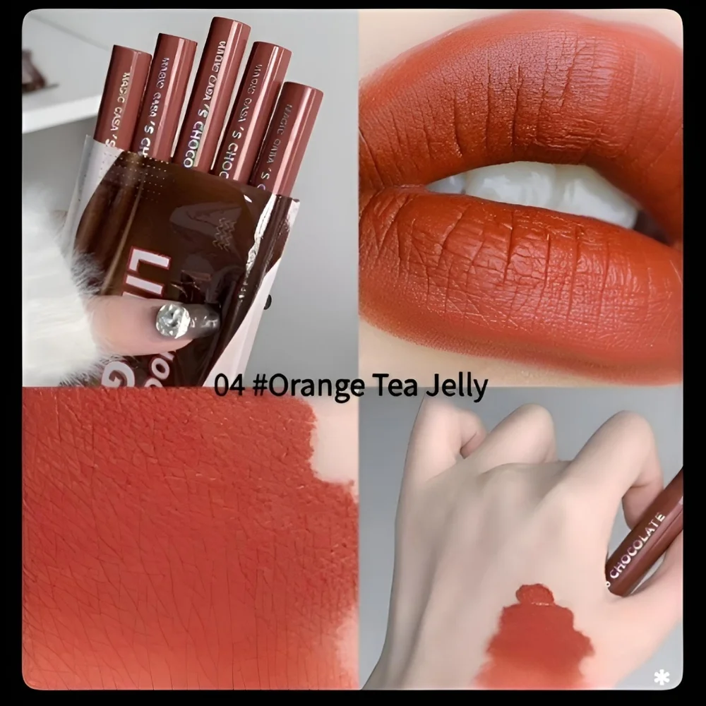 🆕TEMPTATION KISS LAVA CHOCOLATE MATTE LIP GLAZE/GLOSS SET